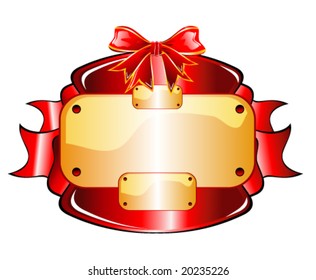 VECTOR Placa de Navidad con cinta de opciones