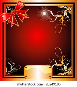 VECTOR Christmas Plate and Ribbon Flayer