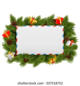 Vector Christmas Postcard