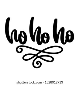 Vector christmas quote and decor elements. Typography image with lettering. Black isolated phrase, design for t-shirt and prints.