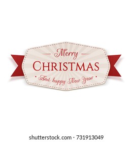 Vector Christmas realistic Emblem graphic Element