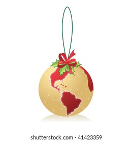 Vector Christmas red globe