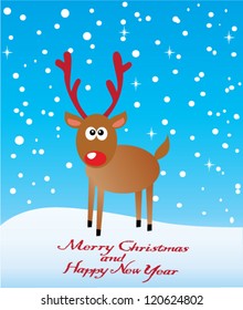 vector Christmas reindeer card