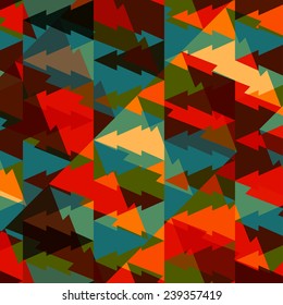 Vector Christmas retro seamless pattern with chrismas trees. EPS illustration.