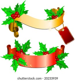 Vector Christmas ribbons