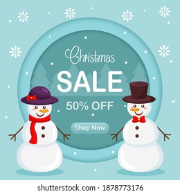 Vector of Christmas sale design concept