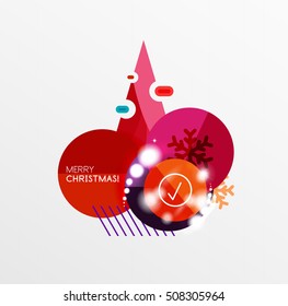 Vector Christmas Sale Paper Stickers
