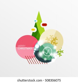 Vector Christmas Sale Paper Stickers