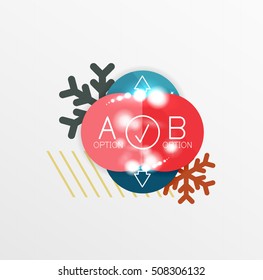 Vector Christmas Sale Paper Stickers