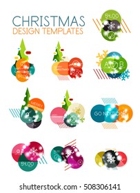 Vector Christmas Sale Paper Stickers