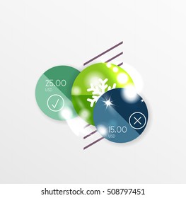 Vector Christmas Sale Paper Stickers