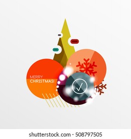 Vector Christmas Sale Paper Stickers