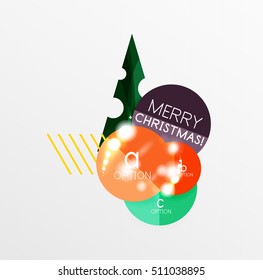 Vector Christmas Sale Paper Stickers