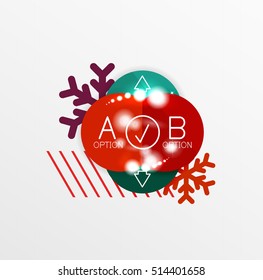 Vector Christmas Sale Paper Stickers
