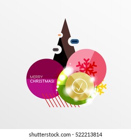 Vector Christmas Sale Paper Stickers