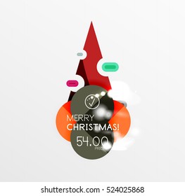 Vector Christmas Sale Paper Stickers