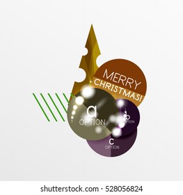 Vector Christmas Sale Paper Stickers