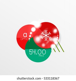 Vector Christmas Sale Paper Stickers