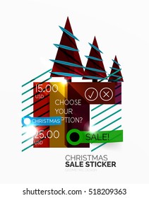 Vector Christmas sale stickers and labels