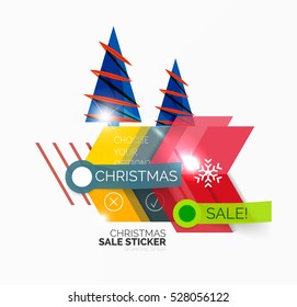 Vector Christmas sale stickers and labels