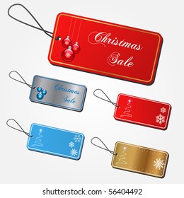 Vector Christmas Sale Tags