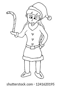 Vector Christmas Santa Claus elf