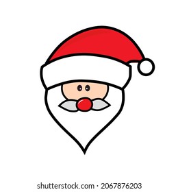 Vector Christmas santa claus.
Flat image illustrations. Simple design for web and print. Christmas icon