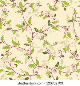 vector christmas seamless mistletoe pattern