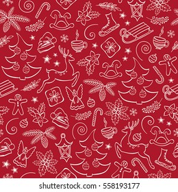 Vector Christmas seamless pattern for design