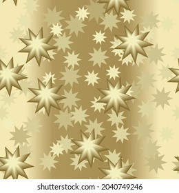 Vector of Christmas seamless pattern with golden stars