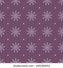 Vector Christmas seamless pattern with snowflakes for packaging, wallpaper illustration