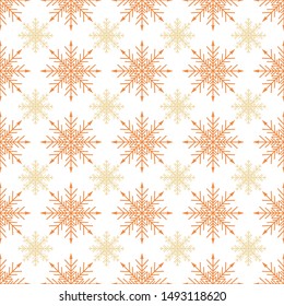 Vector Christmas seamless pattern with snowflakes for packaging, wallpaper illustration.