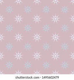 Vector Christmas seamless pattern with snowflakes for packaging, wallpaper illustration.