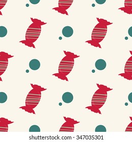 Vector christmas seamless patterns for xmas cards and gift wrapping paper.Vintage Christmas elements