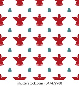 Vector christmas seamless patterns for xmas cards and gift wrapping paper.Vintage Christmas elements