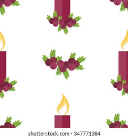 Vector christmas seamless patterns for xmas cards and gift wrapping paper.Vintage Christmas elements