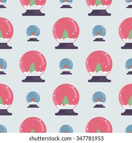 Vector christmas seamless patterns for xmas cards and gift wrapping paper.Vintage Christmas elements