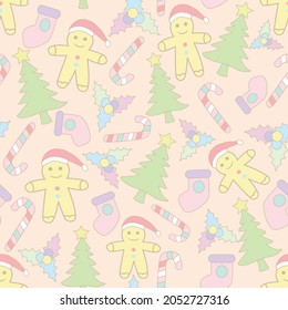 Vektor Weihnachtssaison nahtlose Muster. Perfekt für Stoff, Scrapbooking, Tapete Projekt.
