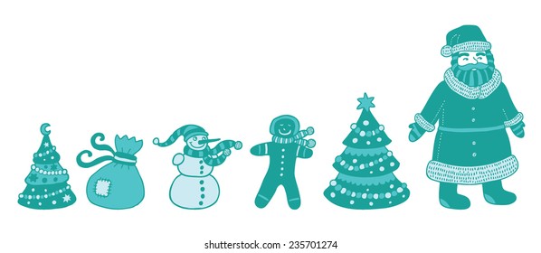 Vector christmas set