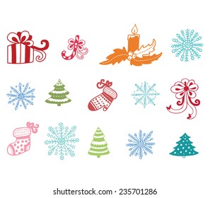 Vector christmas set