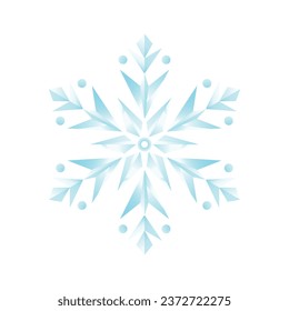 Vector Navidad Snowflake Art Deco Ilustración Retro Aislada