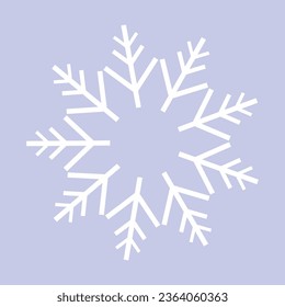 Diseño de copos de nieve con navidad vectorial en blanco