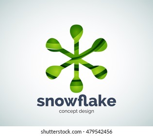 Logo-Vorlage für Schneeflocken, abstraktes Geschäftssymbol