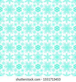 Vector Christmas Snowflakes winter seamless pattern. 