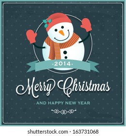 vector christmas snowman