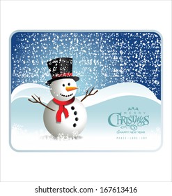 Vector christmas snowman
