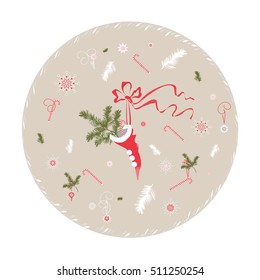 Vector Christmas sock