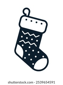 Vector Christmas Sock Icon Symbol