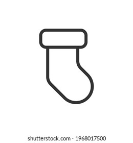 Vektorfestival-Socken-Symbol. Symbol in trendigem Umriss-Stil. Vektorgrafik einzeln auf weißem Hintergrund. 
