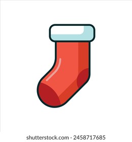 vector christmas sock logo vector illustration